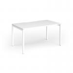 Connex Goal-Post 1400 x 800 x 725mm Single Desk - White Frame White Top GCO148-WH-WH