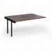 Connex Goal-Post 1600 x 1200 x 725mm Back to Back Add On Bay - Black Frame Walnut Top GCO1612-AB-K-W