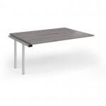 Connex Goal-Post 1600 x 1200 x 725mm Back to Back Add On Bay - Silver Frame Grey Oak Top GCO1612-AB-S-GO