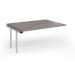 Connex Goal-Post 1600 x 1200 x 725mm Back to Back Add On Bay - Silver Frame Grey Oak Top GCO1612-AB-S-GO