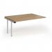 Connex Goal-Post 1600 x 1200 x 725mm Back to Back Add On Bay - Silver Frame Oak Top GCO1612-AB-S-O