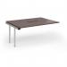 Connex Goal-Post 1600 x 1200 x 725mm Back to Back Add On Bay - Silver Frame Walnut Top GCO1612-AB-S-W
