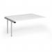 Connex Goal-Post 1600 x 1200 x 725mm Back to Back Add On Bay - Silver Frame White Top GCO1612-AB-S-WH