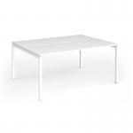 Connex Goal-Post 1600 x 1200 x 725mm Back to Back Desk (2 x 1600mm) - White Frame White Top GCO1612-WH-WH