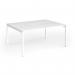Connex Goal-Post 1600 x 1200 x 725mm Back to Back Desk (2 x 1600mm) - White Frame White Top GCO1612-WH-WH