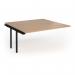Connex Goal-Post 1600 x 1600 x 725mm Back to Back Add On Bay - Black Frame Beech Top GCO1616-AB-K-B