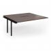 Connex Goal-Post 1600 x 1600 x 725mm Back to Back Add On Bay - Black Frame Walnut Top GCO1616-AB-K-W