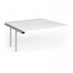 Connex Goal-Post 1600 x 1600 x 725mm Back to Back Add On Bay - Silver Frame White Top GCO1616-AB-S-WH