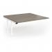 Connex Goal-Post 1600 x 1600 x 725mm Back to Back Add On Bay - White Frame Nebraska Oak Top GCO1616-AB-WH-NO
