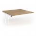 Connex Goal-Post 1600 x 1600 x 725mm Back to Back Add On Bay - White Frame Oak Top GCO1616-AB-WH-O