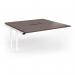 Connex Goal-Post 1600 x 1600 x 725mm Back to Back Add On Bay - White Frame Walnut Top GCO1616-AB-WH-W