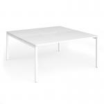 Connex Goal-Post 1600 x 1600 x 725mm Back to Back Desk (2 x 1600mm) - White Frame White Top GCO1616-WH-WH