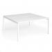 Connex Goal-Post 1600 x 1600 x 725mm Back to Back Desk (2 x 1600mm) - White Frame White Top GCO1616-WH-WH