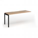 Connex Goal-Post 1600 x 600 x 725mm Single Add On Bay - Black Frame Beech Top GCO166-AB-K-B