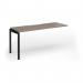 Connex Goal-Post 1600 x 600 x 725mm Single Add On Bay - Black Frame Nebraska Oak Top GCO166-AB-K-NO