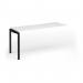 Connex Goal-Post 1600 x 600 x 725mm Single Add On Bay - Black Frame White Top GCO166-AB-K-WH