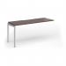 Connex Goal-Post 1600 x 600 x 725mm Single Add On Bay - Silver Frame Walnut Top GCO166-AB-S-W