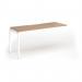 Connex Goal-Post 1600 x 600 x 725mm Single Add On Bay - White Frame Beech Top GCO166-AB-WH-B
