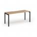 Connex Goal-Post 1600 x 600 x 725mm Single Desk - Black Frame Beech Top GCO166-K-B