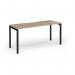 Connex Goal-Post 1600 x 600 x 725mm Single Desk - Black Frame Kendal Oak Top GCO166-K-KO