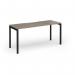 Connex Goal-Post 1600 x 600 x 725mm Single Desk - Black Frame Nebraska Oak Top GCO166-K-NO