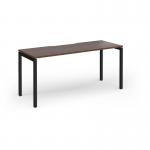 Connex Goal-Post 1600 x 600 x 725mm Single Desk - Black Frame Walnut Top GCO166-K-W
