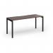 Connex Goal-Post 1600 x 600 x 725mm Single Desk - Black Frame Walnut Top GCO166-K-W