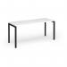 Connex Goal-Post 1600 x 600 x 725mm Single Desk - Black Frame White Top GCO166-K-WH