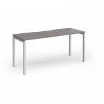 Connex Goal-Post 1600 x 600 x 725mm Single Desk - Silver Frame Grey Oak Top GCO166-S-GO