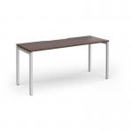 Connex Goal-Post 1600 x 600 x 725mm Single Desk - Silver Frame Walnut Top GCO166-S-W