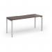 Connex Goal-Post 1600 x 600 x 725mm Single Desk - Silver Frame Walnut Top GCO166-S-W