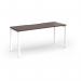Connex Goal-Post 1600 x 600 x 725mm Single Desk - White Frame Walnut Top GCO166-WH-W