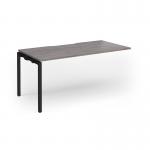 Connex Goal-Post 1600 x 800 x 725mm Single Add On Bay - Black Frame Grey Oak Top GCO168-AB-K-GO