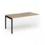 Connex Goal-Post 1600 x 800 x 725mm Single Add On Bay - Black Frame Kendal Oak Top GCO168-AB-K-KO
