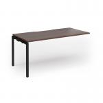 Connex Goal-Post 1600 x 800 x 725mm Single Add On Bay - Black Frame Walnut Top GCO168-AB-K-W