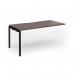 Connex Goal-Post 1600 x 800 x 725mm Single Add On Bay - Black Frame Walnut Top GCO168-AB-K-W