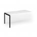 Connex Goal-Post 1600 x 800 x 725mm Single Add On Bay - Black Frame White Top GCO168-AB-K-WH