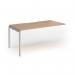 Connex Goal-Post 1600 x 800 x 725mm Single Add On Bay - Silver Frame Beech Top GCO168-AB-S-B