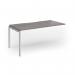 Connex Goal-Post 1600 x 800 x 725mm Single Add On Bay - Silver Frame Grey Oak Top GCO168-AB-S-GO