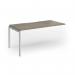 Connex Goal-Post 1600 x 800 x 725mm Single Add On Bay - Silver Frame Nebraska Oak Top GCO168-AB-S-NO