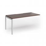Connex Goal-Post 1600 x 800 x 725mm Single Add On Bay - Silver Frame Walnut Top GCO168-AB-S-W