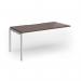 Connex Goal-Post 1600 x 800 x 725mm Single Add On Bay - Silver Frame Walnut Top GCO168-AB-S-W