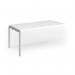 Connex Goal-Post 1600 x 800 x 725mm Single Add On Bay - Silver Frame White Top GCO168-AB-S-WH