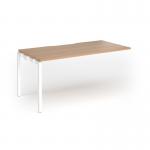 Connex Goal-Post 1600 x 800 x 725mm Single Add On Bay - White Frame Beech Top GCO168-AB-WH-B