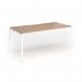 Connex Goal-Post 1600 x 800 x 725mm Single Add On Bay - White Frame Beech Top GCO168-AB-WH-B