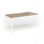 Connex Goal-Post 1600 x 800 x 725mm Single Add On Bay - White Frame Kendal Oak Top GCO168-AB-WH-KO