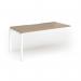 Connex Goal-Post 1600 x 800 x 725mm Single Add On Bay - White Frame Kendal Oak Top GCO168-AB-WH-KO