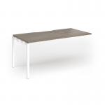 Connex Goal-Post 1600 x 800 x 725mm Single Add On Bay - White Frame Nebraska Oak Top GCO168-AB-WH-NO