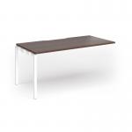 Connex Goal-Post 1600 x 800 x 725mm Single Add On Bay - White Frame Walnut Top GCO168-AB-WH-W