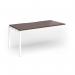 Connex Goal-Post 1600 x 800 x 725mm Single Add On Bay - White Frame Walnut Top GCO168-AB-WH-W